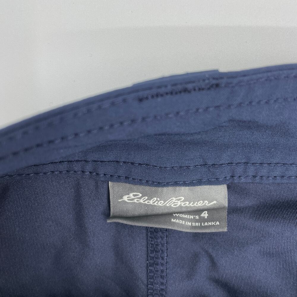 EDDIE BAUER Stretch Mini Skort Womens Size 4 Outdoor Hiking Preppy Skirt Blue - Picture 4 of 8